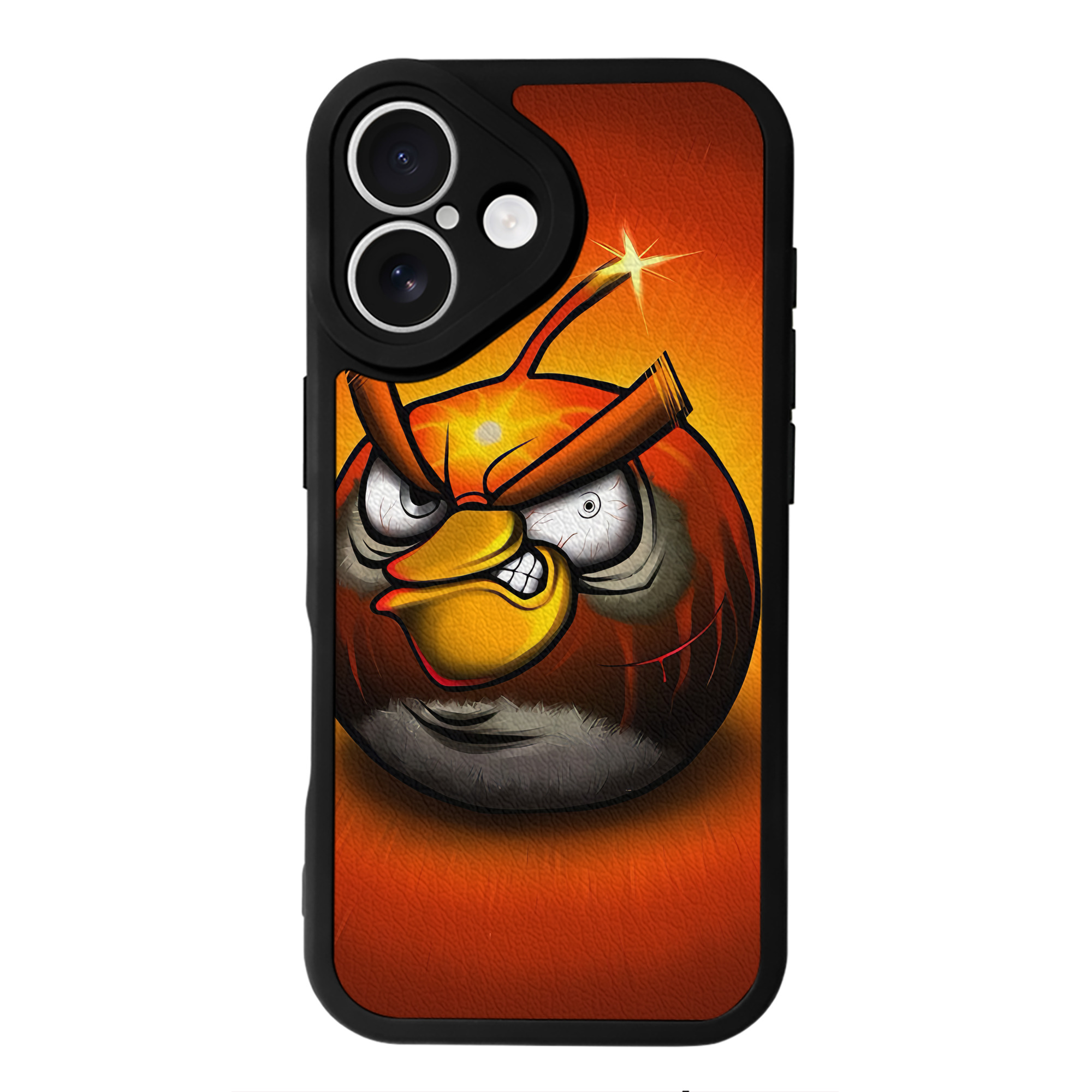 （画像用） Angry Birds アングリーバード 【iPhone 16シリーズ対応】シリコンスマホケース（レザー調） 材質：シリコン